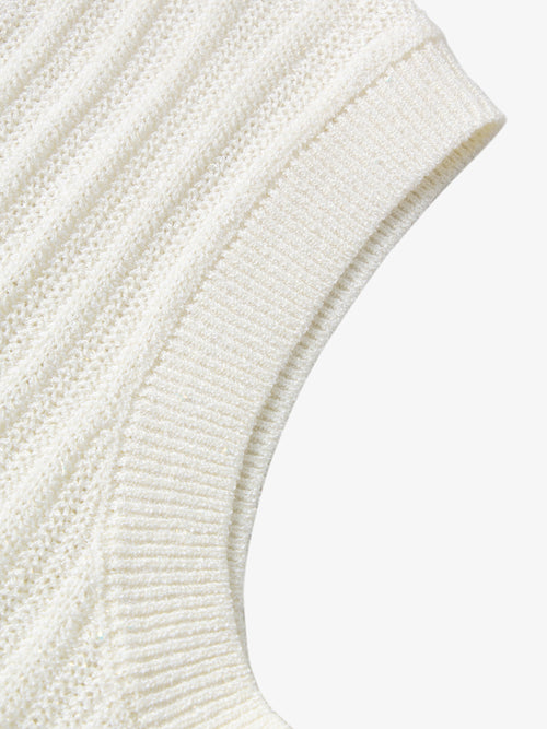 Load image 1 in gallery view. V-Neck Sleeveless Jumper