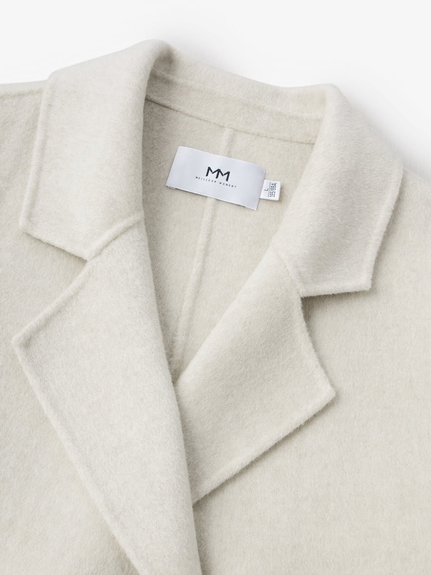 Lapel Collar Wool Blend Coat