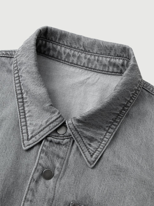 Load image 1 in gallery view. Denim Midi Dress with Belt