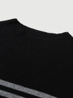 Blusa listrada de manga comprida justa