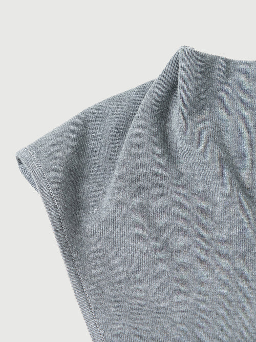 Load image 1 in gallery view. Gray Drape-Neck Top