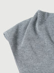 Gray Drape-Neck Top