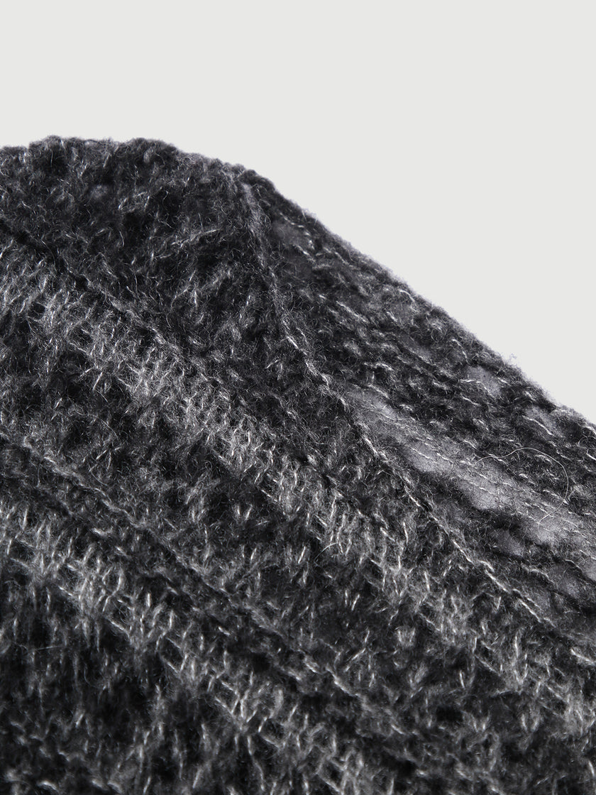 Striped Crewneck Relaxed Silk-Cashmere Sweater