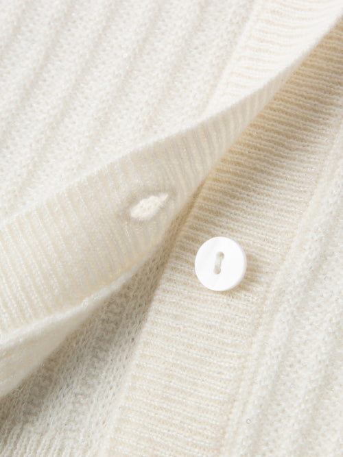 Load image 1 in gallery view. Rib Cashmere Cardigan