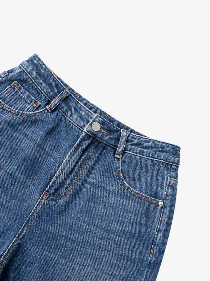 Straight Fit Pure Cotton Jeans