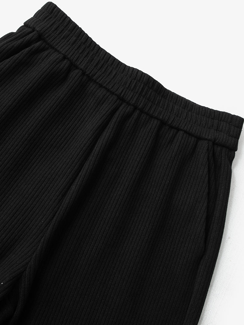 Corduroy Knitted Straight Fit Trousers - MEILLEUR MOMENT OFFICIAL STORE NEW YORK 