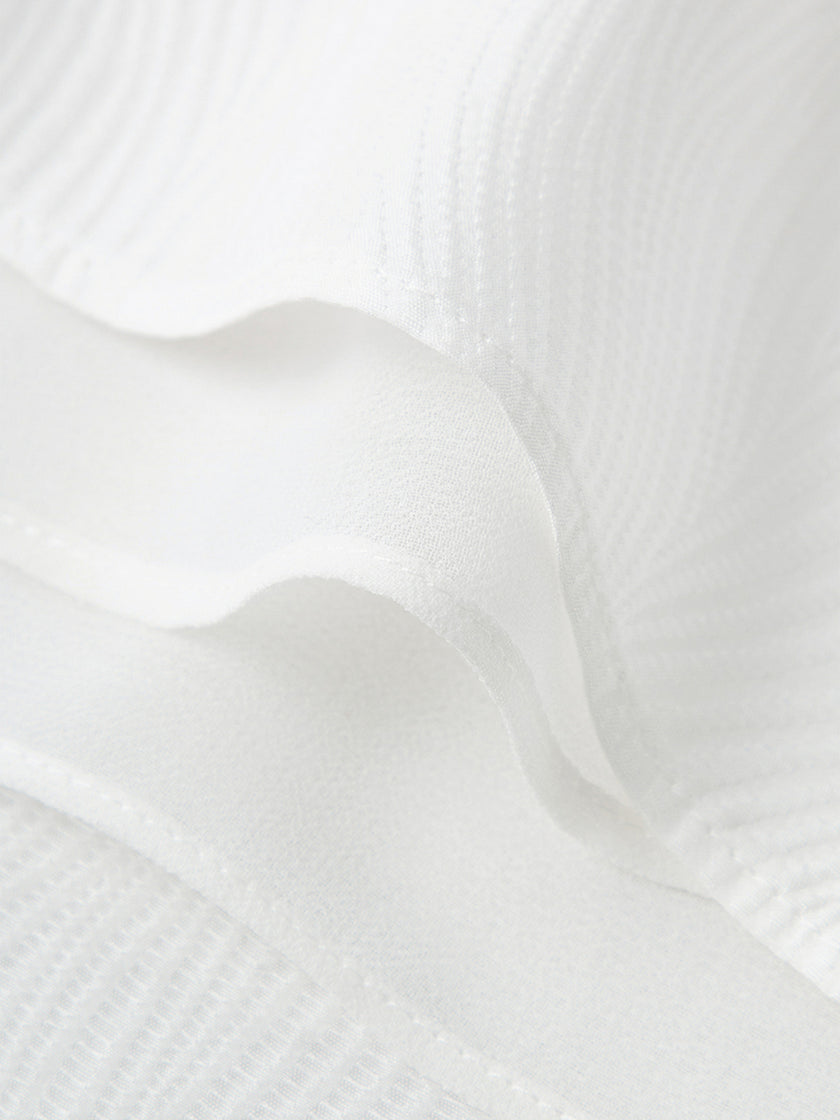 100% Silk Wave Texture Blouse