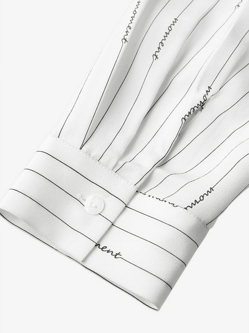 Load image 1 in gallery view. Stripe Pure Silk Shirt