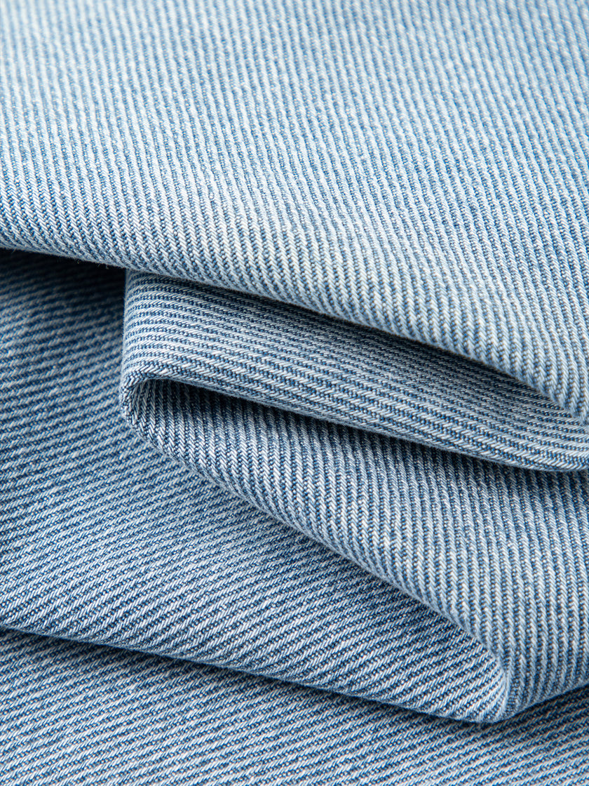 Cropped Pure Cotton Jeans