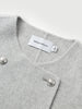 Light Gray Wool-Blend Short Peacoat