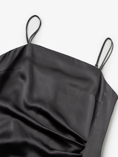 Load image 1 in gallery view. Draped Acetate Slip Dress