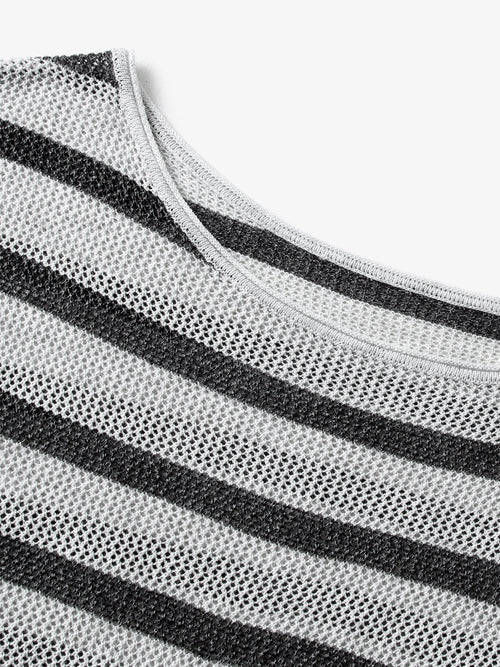 Load image 1 in gallery view. Oversized Striped Knit Pullover