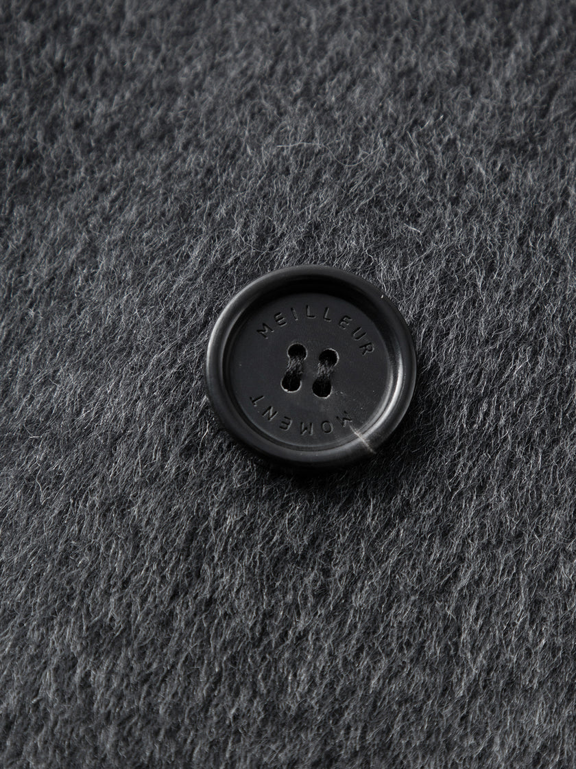 Pure Wool Wide-Collar Short Coat