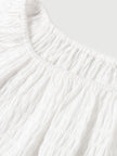 Bubble Textured Puff Puff Silk Blouse