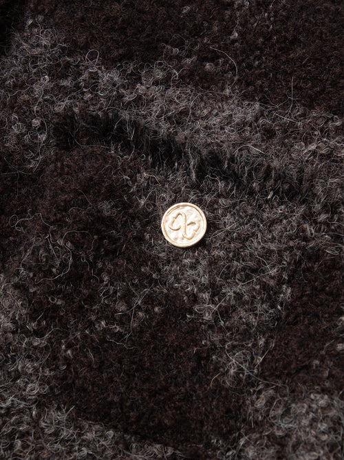 Load image 1 in gallery view. Wool-Alpaca Striped Short