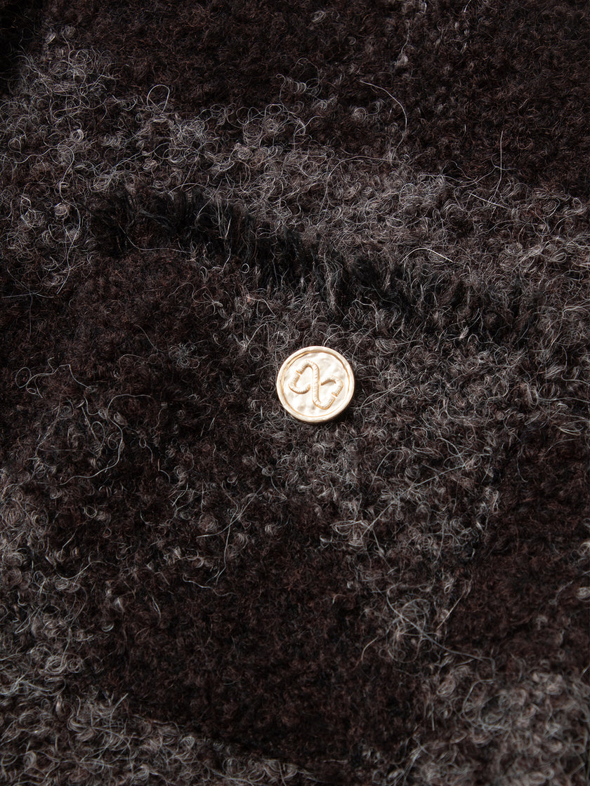 Wool-Alpaca Striped Short