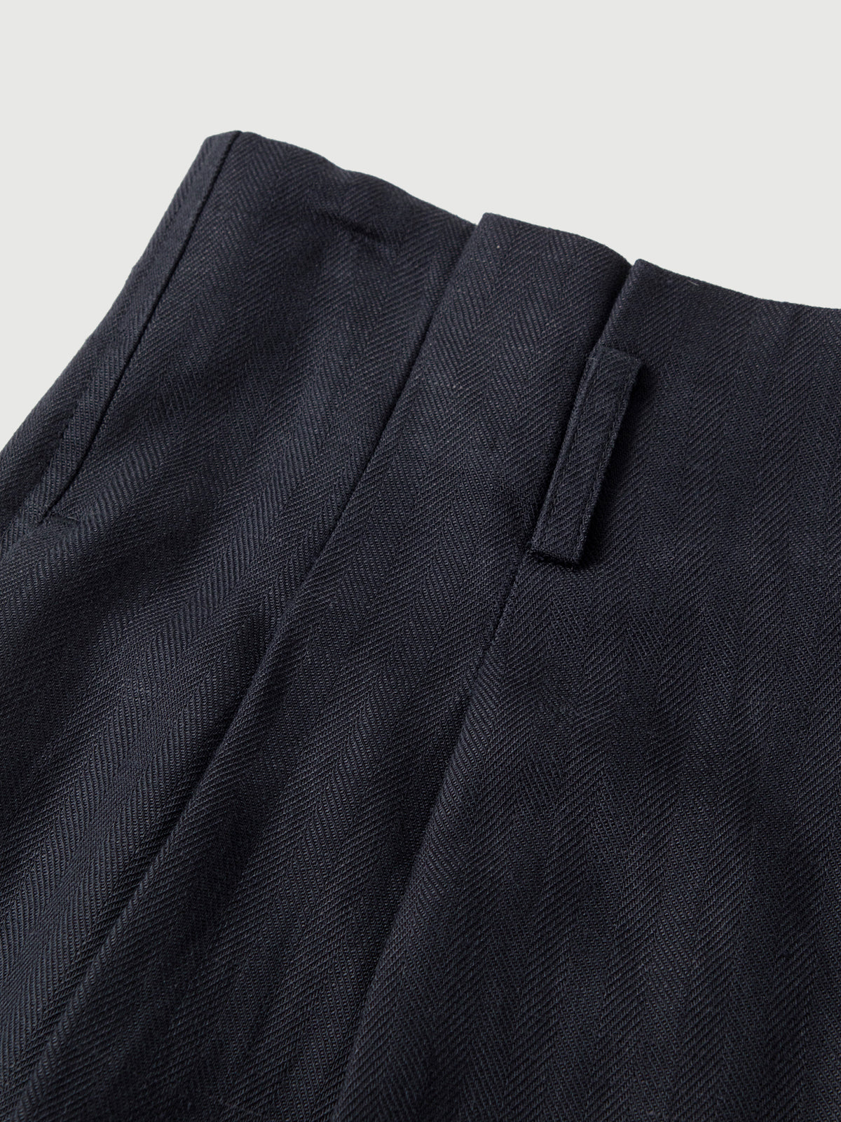 Lyocell-Linen Straight-Leg Tailored Pants