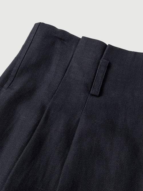 Load image 1 in gallery view. Lyocell-Linen Straight-Leg Tailored Pants