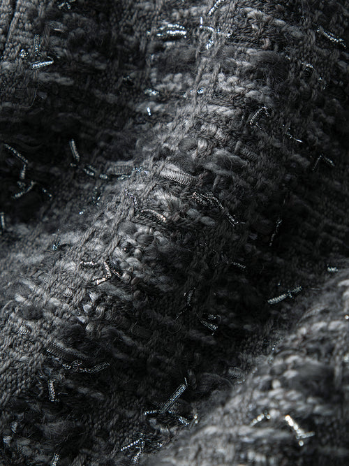 Load image 1 in gallery view. Wool Blend Trim Tweed Jacket