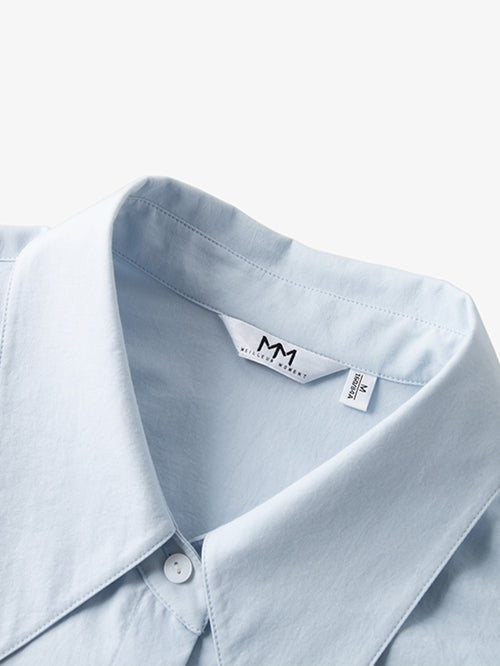 Load image 1 in gallery view. Pure Cotton Point Collar Shirt