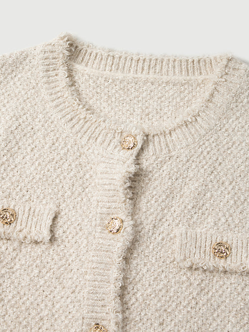 Load image 1 in gallery view. Beige Knit Vest