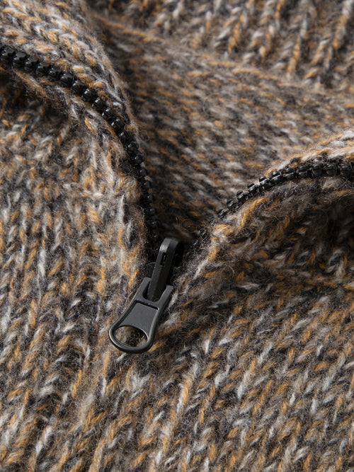 Load image 1 in gallery view. Collared Pure Cashmere Zip-Up
