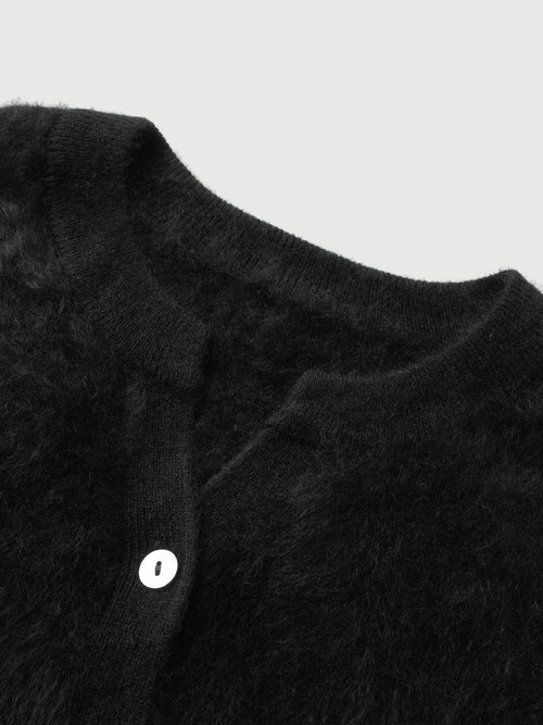 Load image 1 in gallery view. Brushed V-Neck Cashmere Cardigan