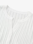 V Neck Short Sleeves Knit Top
