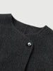 Wool Single-Breasted Short Coat with Scarf
