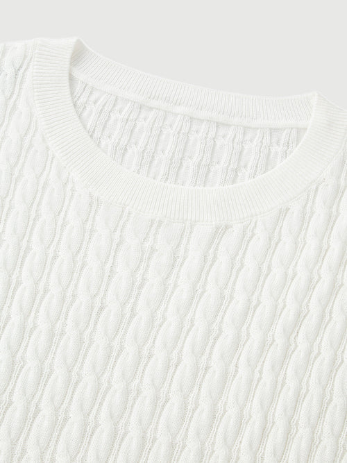 Load image 1 in gallery view. Cable Knit Top