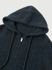 Hooded Silk-Cashmere Zip-Up Hoodie Sweater