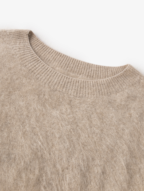 Load image 1 in gallery view. Crew Neck Cashmere Sweater - MEILLEUR MOMENT OFFICIAL STORE NEW YORK 