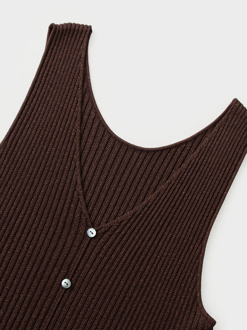 Load image 1 in gallery view. V-Neck Ribbed Knit Tank