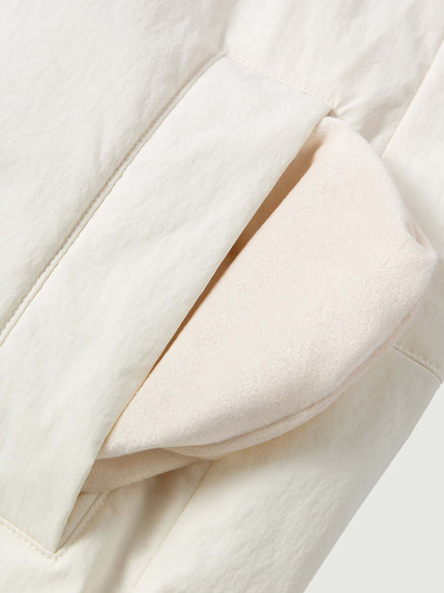 Load image 1 in gallery view. Crewneck Padded Jacket in Sheep Wool