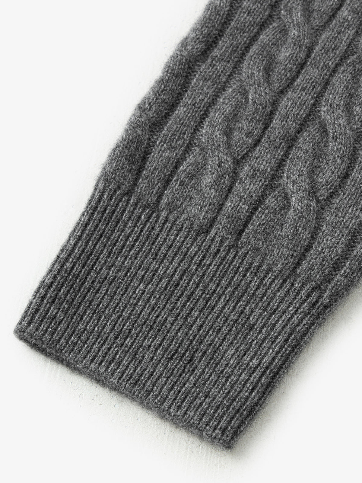 Crew-Neck Cable Knit Sweater
