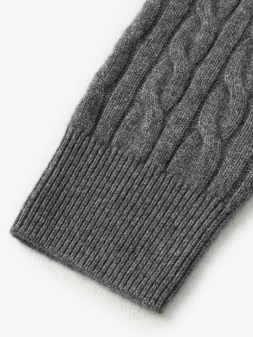 Load image 1 in gallery view. Crew-Neck Cable Knit Sweater