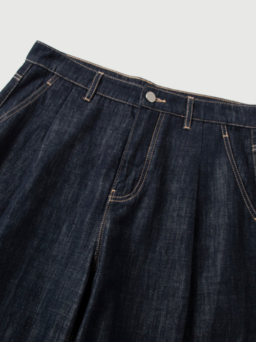 Load image 1 in gallery view. Cotton Wide-Leg Jeans