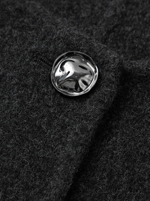 Load image 1 in gallery view. Wool-Camel Blend Round-Neck Short Jacket