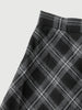 Handkerchief Plaid Hem Maxi Skirt