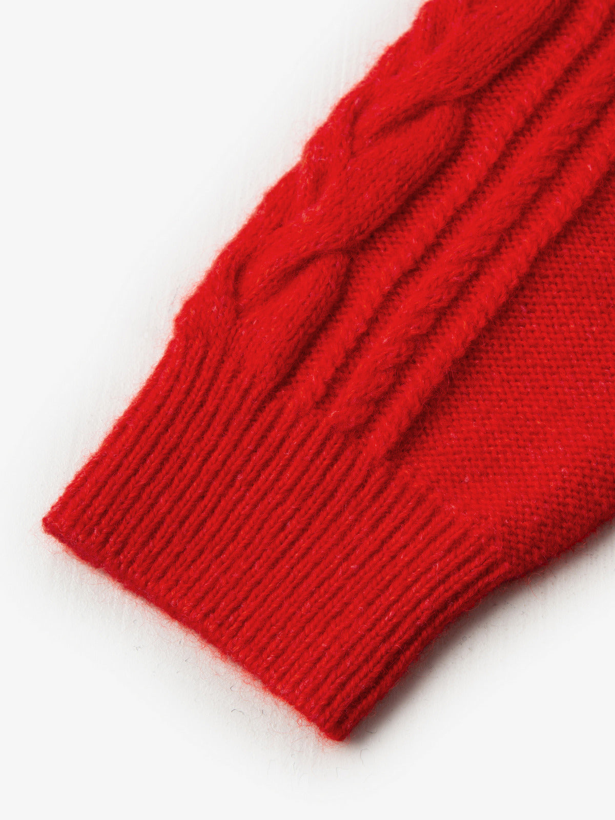 Meilleur Moment Women's Red Round Neck Rib Wool Sweater 5EC134111