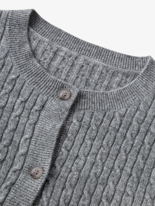 Load image 1 in gallery view. Rib Cashmere Cardigan - MEILLEUR MOMENT OFFICIAL STORE NEW YORK 