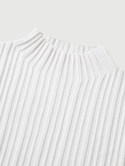 Load image 1 in gallery view. Ribbed High-Neck Sleeveless Top