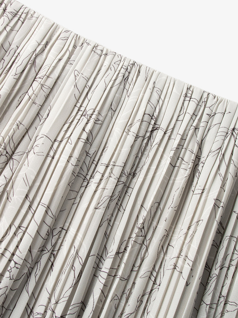 Chiffon Straight Fit Pleated Skirt - MEILLEUR MOMENT OFFICIAL STORE NEW YORK 