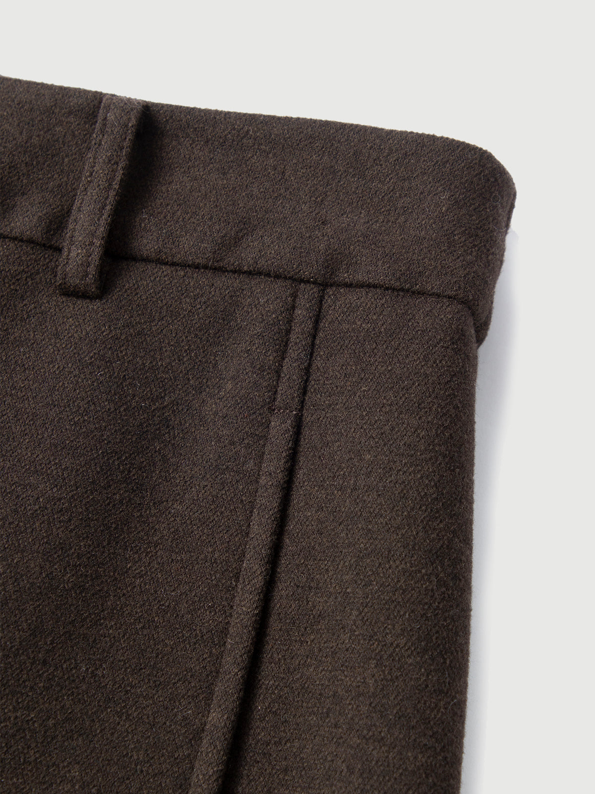 Dark Brown Straight-Leg Pants