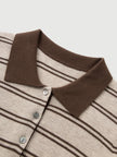 Brown Striped Wool Sweater