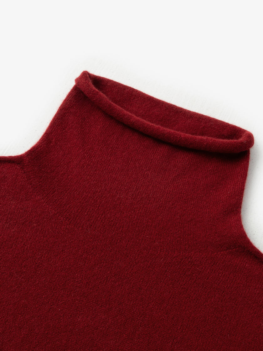 Merlot Pure Cashmere Slim Fit Sweater 5FA133603Q