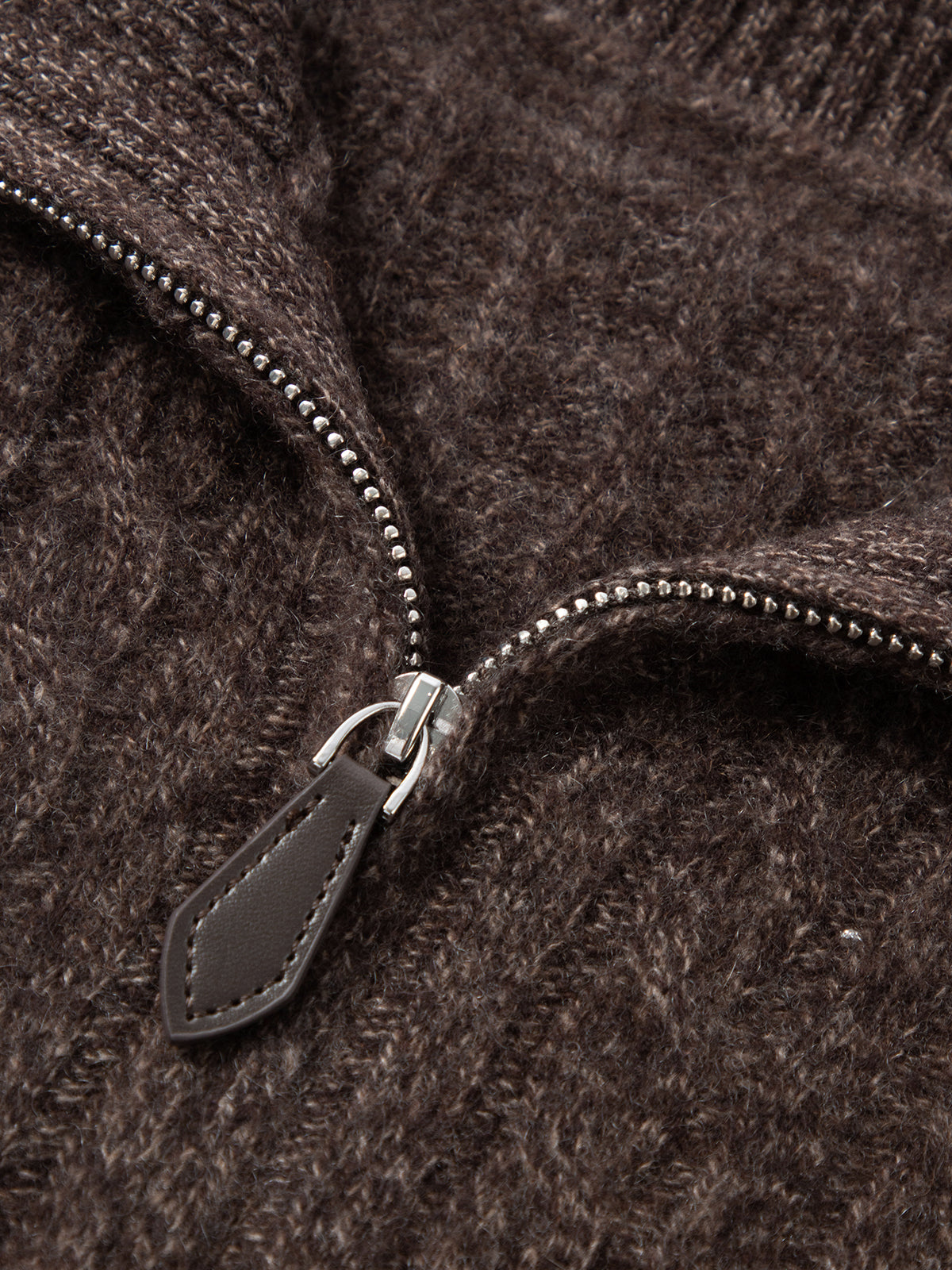 Cable-Knit Cashmere Zip Sweater