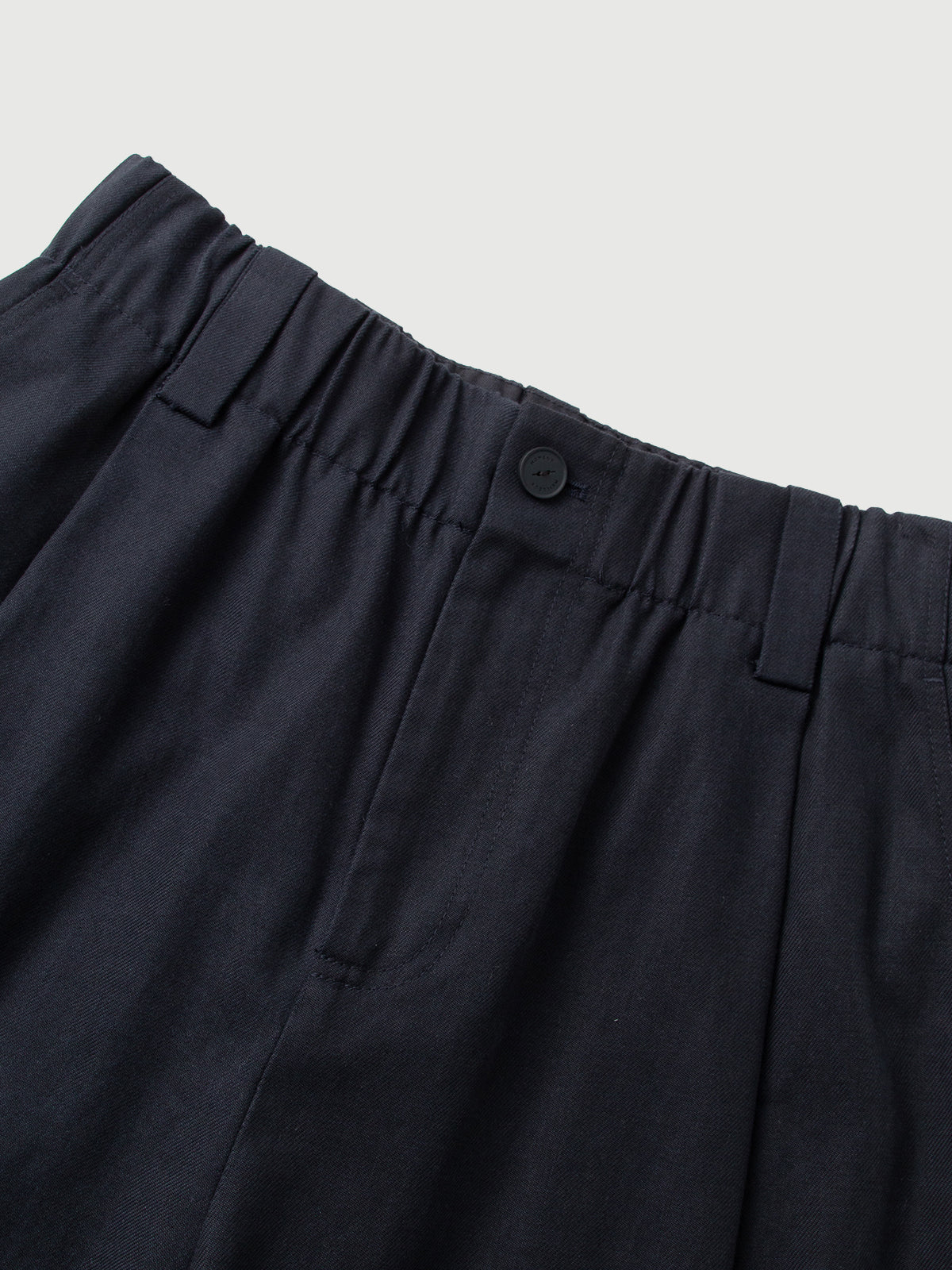 Lyocell-Cotton Elasticized Wide-Leg Trousers