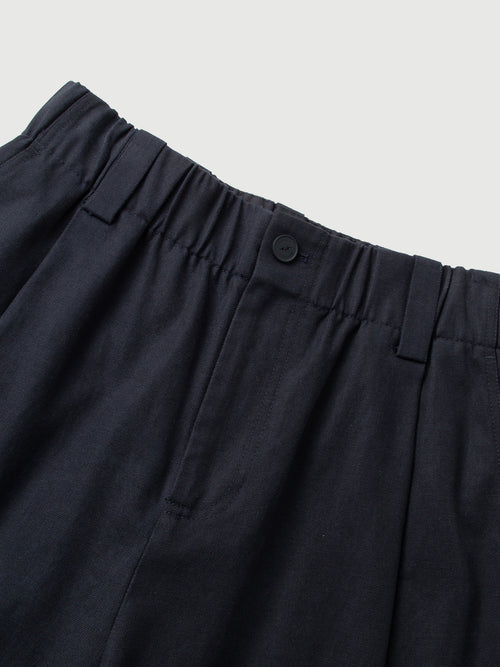 Load image 1 in gallery view. Lyocell-Cotton Elasticized Wide-Leg Trousers