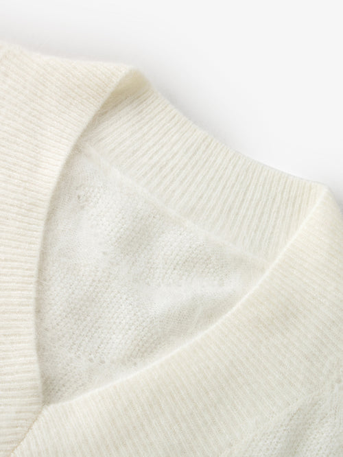 Load image 1 in gallery view. V Neck Slouchy Cashmere Sweater
